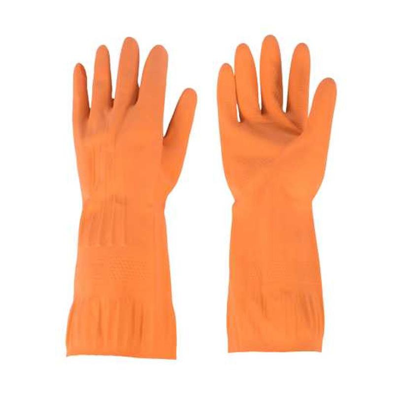 thick rubber gloves