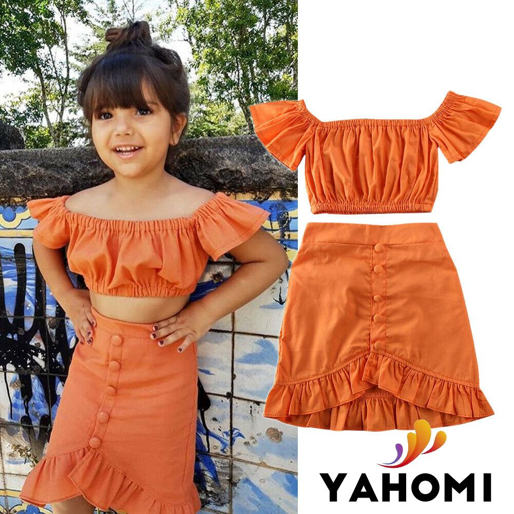ruffle skirt with crop top