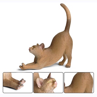 JONY1EC Stretching Cats Model Micro Landscape Educational Toy Science & Nature Farm Animal #3