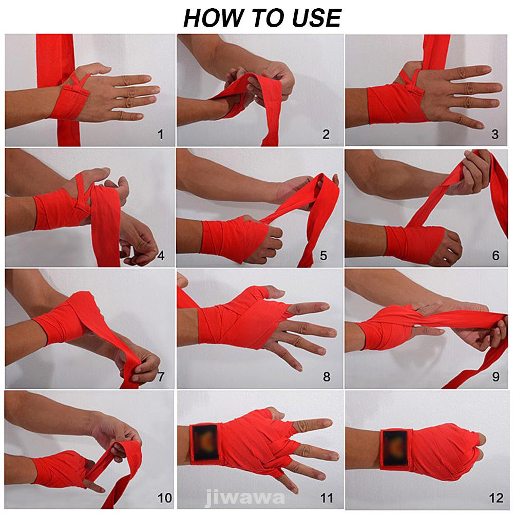 1 Pair Boxing Hand Wraps Bandage Wrist Protecting Training Fist Punching 2.5M 