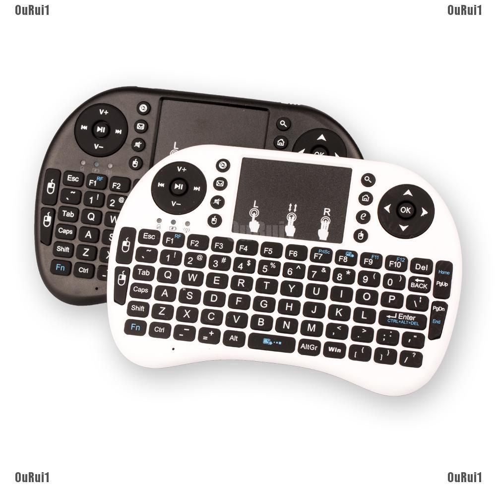 Rechargeable Mini 2.4Ghz Wireless Keyboard“Touchpad Remote for PC TV Android-Box 