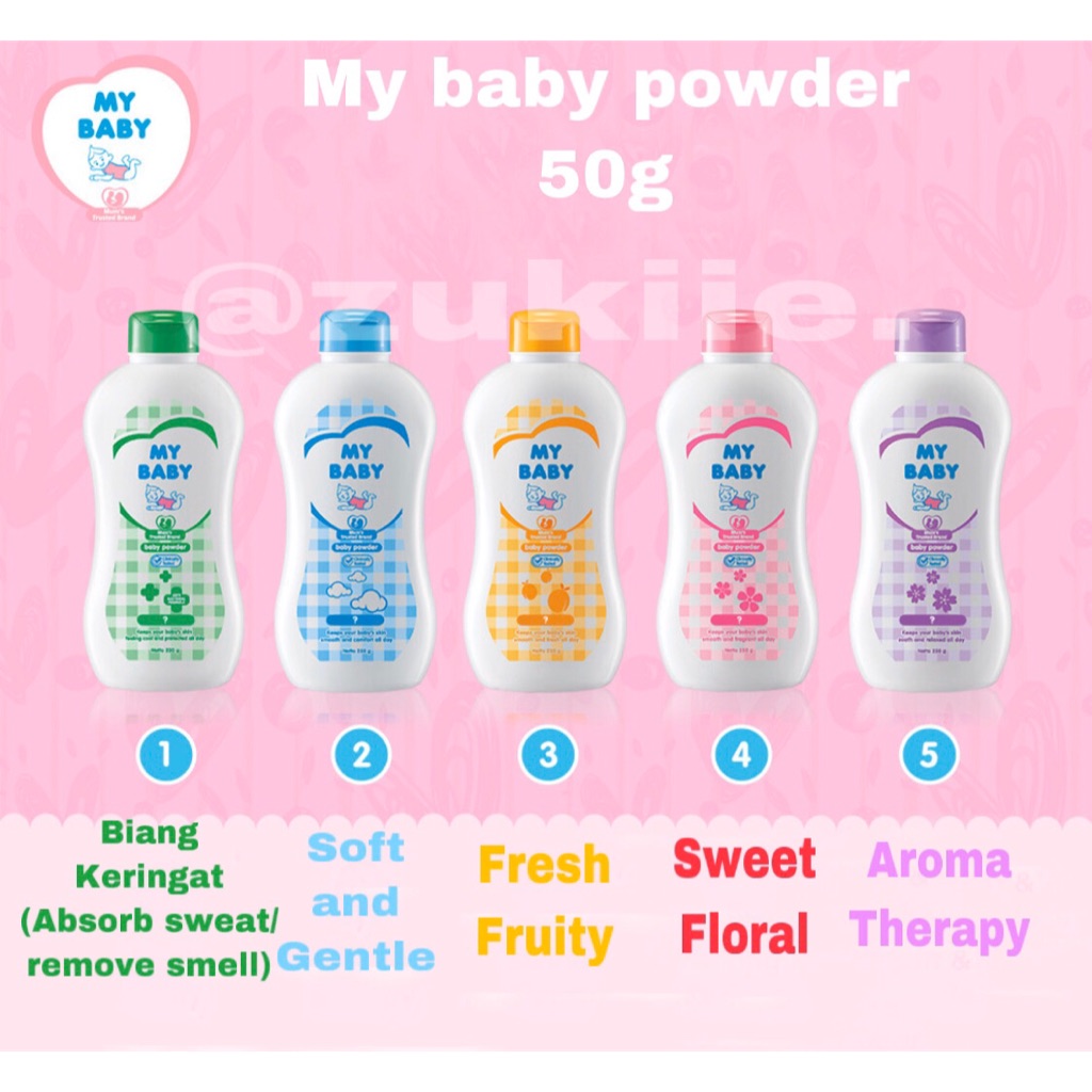 Bundle Of 3 My Baby Powder 50g Shopee Singapore