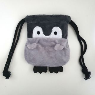 Cute Koupen Chan Penguin Velvet Drawstring Bag Pouch Case