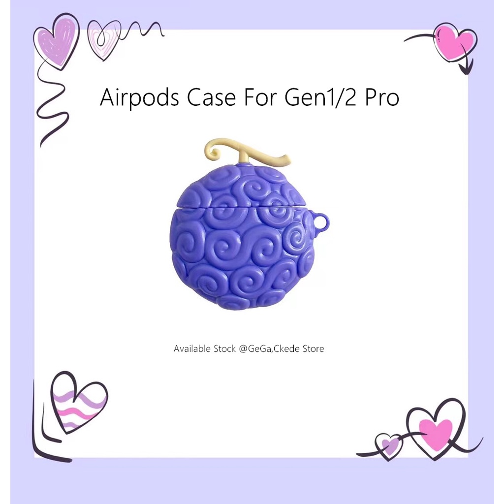One Piece Devil Fruit Airpods Case Silicone Airpods Gen 2 Case Airpods Pro Case Airpods Cases Covers Airpods Cases Shopee Singapore