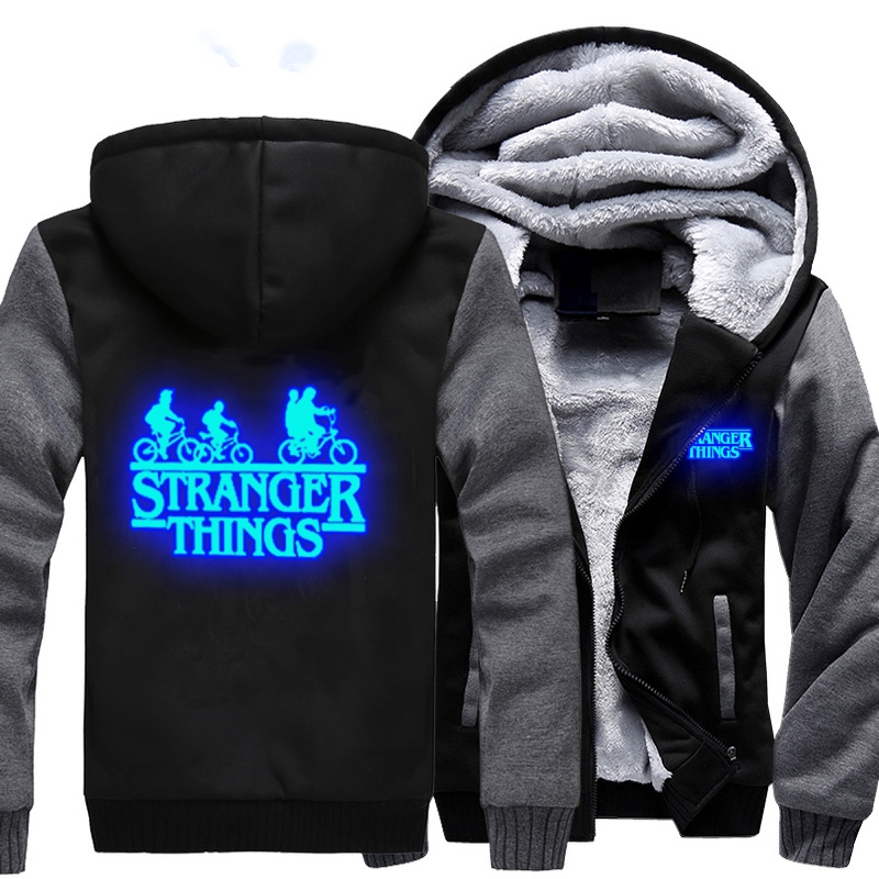 stranger things zip up hoodie