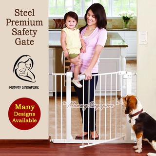 Fit 77cm-300+cm. Steel premium safety gate for baby Pet / Auto close metal gate Fence