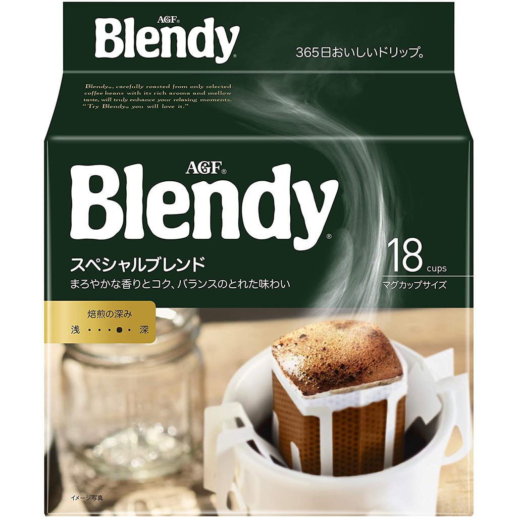 【Made in Japan】 AGF Blendy Regular Coffee Drip Pack Special Blend 18 ...
