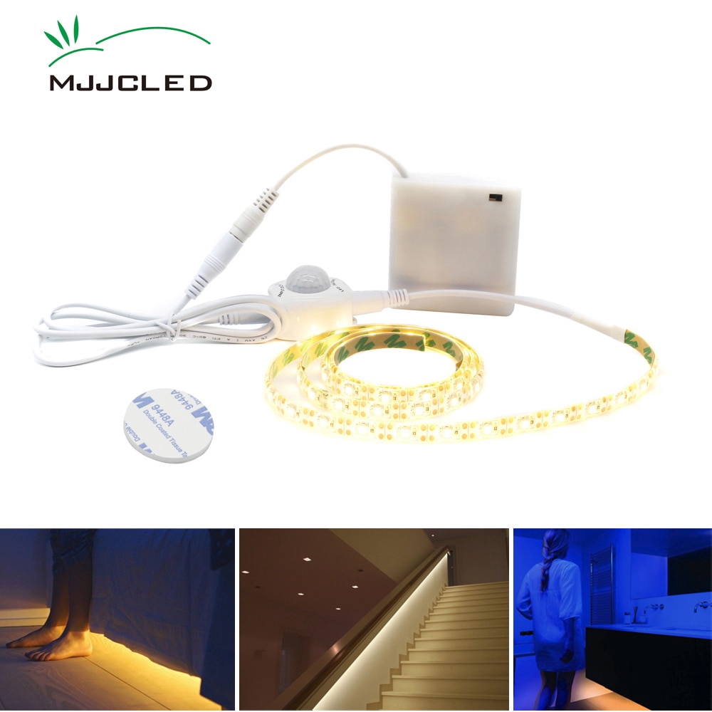 LED Strip Motion Sensor Light Battery Powered 50CM 1M 2M 3M 4M 5M