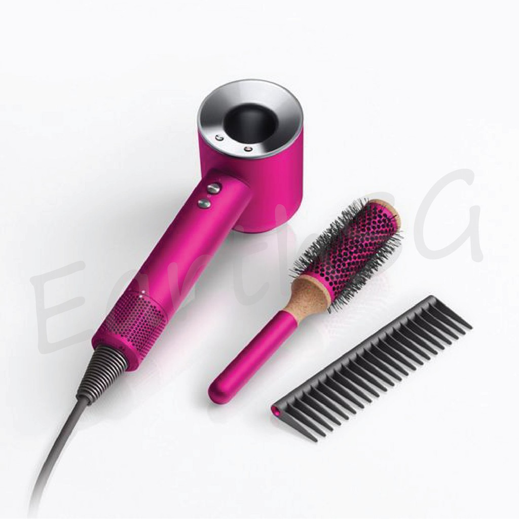Dyson Supersonic Hair Dryer (Fuchsia/Nickel) with Brush Kit Shopee