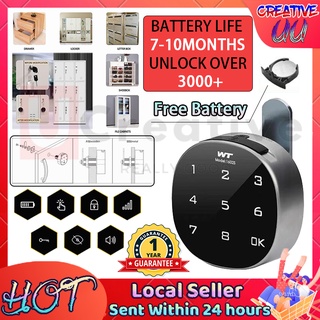 🔥【READY STOCK】🔥 Universal Mini Digital Lock Smart Scramble Pin Code Drawer Cabinet Lock Mailbox Letter Box Digital Lock