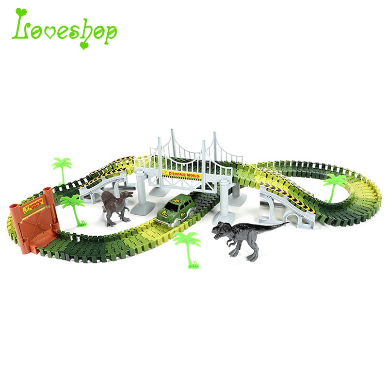 dinosaur car race track