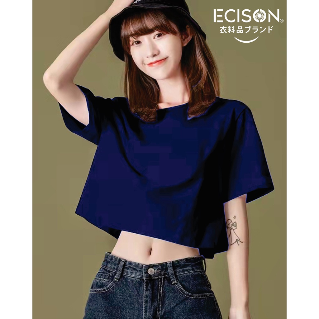 Ecison Plain crop top for women cotton plain crop top high quality crop top korean style for women