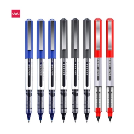 12pcs M&G 3 Colors Q7 0.5mm Pipe Blue Black Red Gel Ink Rolling Ball Point Pens 