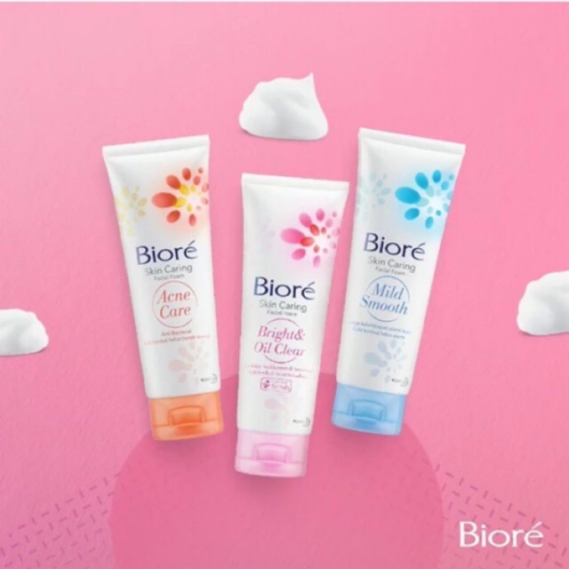 biore skin caring facial foam acne care
