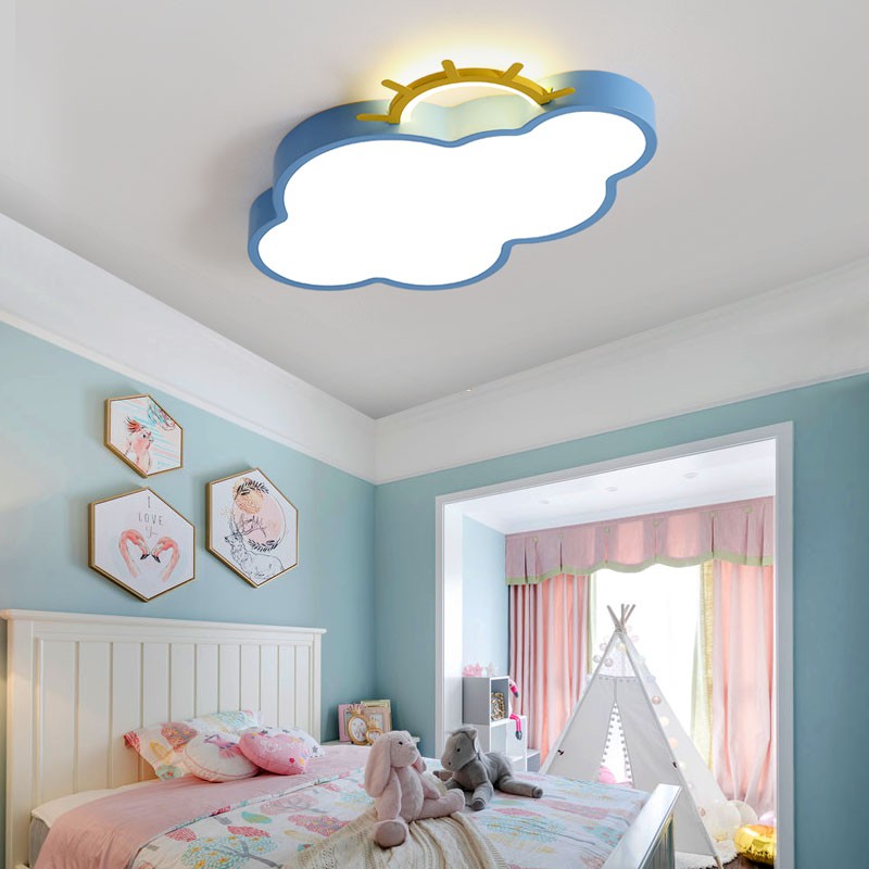 Led Cloud Ceiling Lights Iron Lampshade, Baby Boy Room Light Fixtures