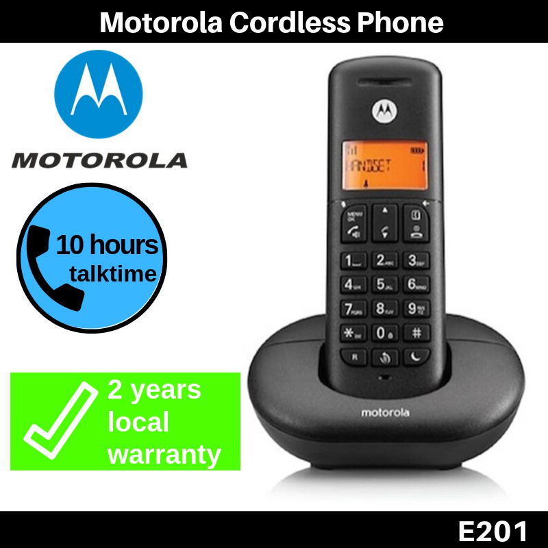 Motorola Cordless Phone E201 Shopee Singapore