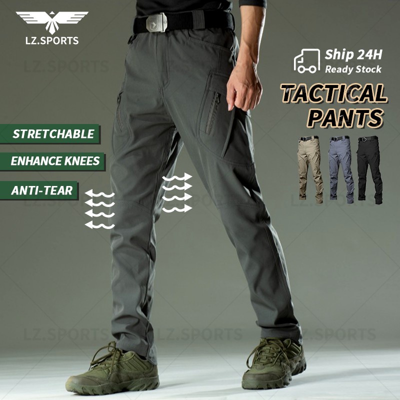 Tactical Cargo pants men IX9 Str/IX7 S-3XL Stretchable Slim fit Multi ...