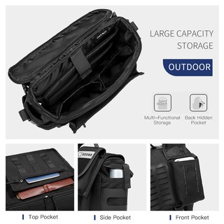 OZUKO Men Fashion Outdoor Large Capacity Functional Waterproof Oxford Travel Messenger Bag #7