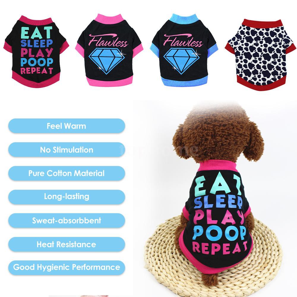 Pet Shirts Dog T Shirts Printed Pet Clothes Pet Spring Autumn Winter Clothes Keep Warm For Small Medium Large Dogs Cat Shopee Singapore