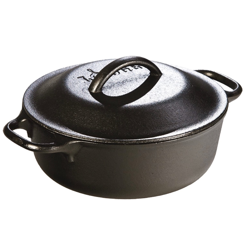 READY STOCK! Lodge Cast Iron Dutch Oven with Dual Handles, PreSeasoned