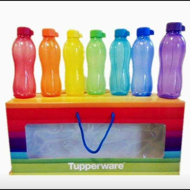 Tupperware rainbow Eco bottle 500ml set Shopee Singapore