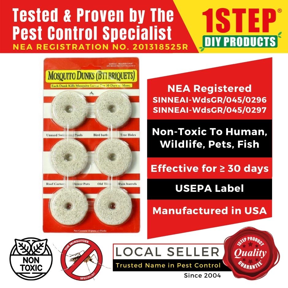 1STEP Mosquito Dunks (BTI) 6pcs/pack Kills Mosquito Larvae Non
