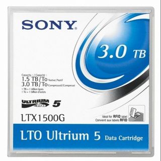 Sony LTO-5 Ultrium Data Cartridge 1.5 TB / 3.0 TB LTO Ultrium-5 Tape Part # LTX1500G