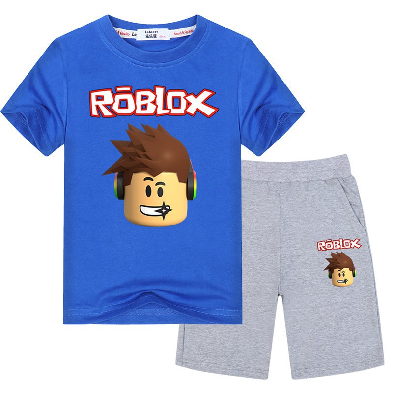 Big Boys Roblox Games Clothes Sets Tshirts+Shorts Cotton Kids Sets ...