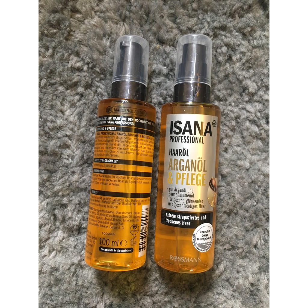 Germany Isana Professional Argan Hair Oil 100 Ml Shopee Singapore