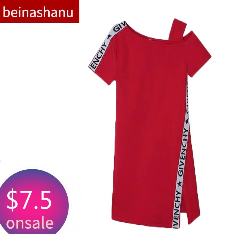 black and red t shirt dress