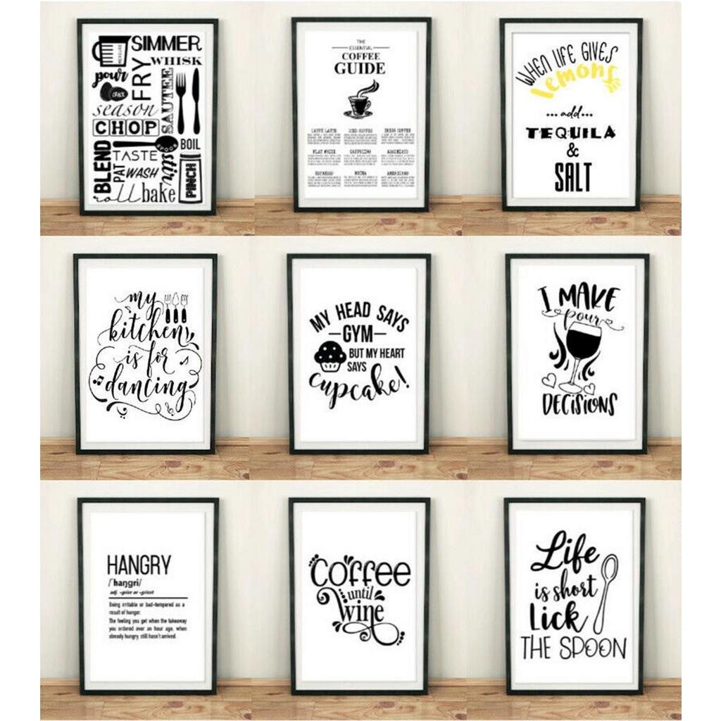Kitchen Prints FINE ART QUALITY Wall Art Poster Quotes Funny Home Room  Decor Pictures Painting Canvas | Shopee Singapore