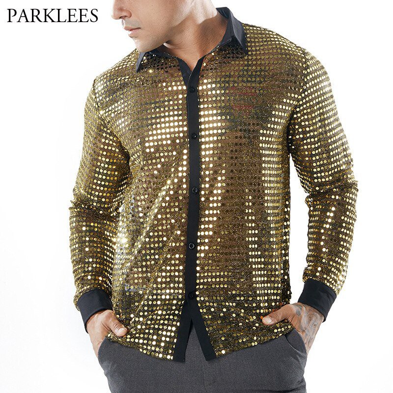 mens shirt with glitter