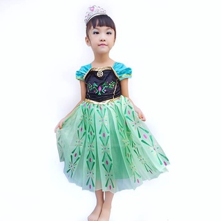 Elsa Frozen Anna Stage Princess Dress Halloween Birthday Cosplay Dress For Girl Snow Queen Princess Costume #3