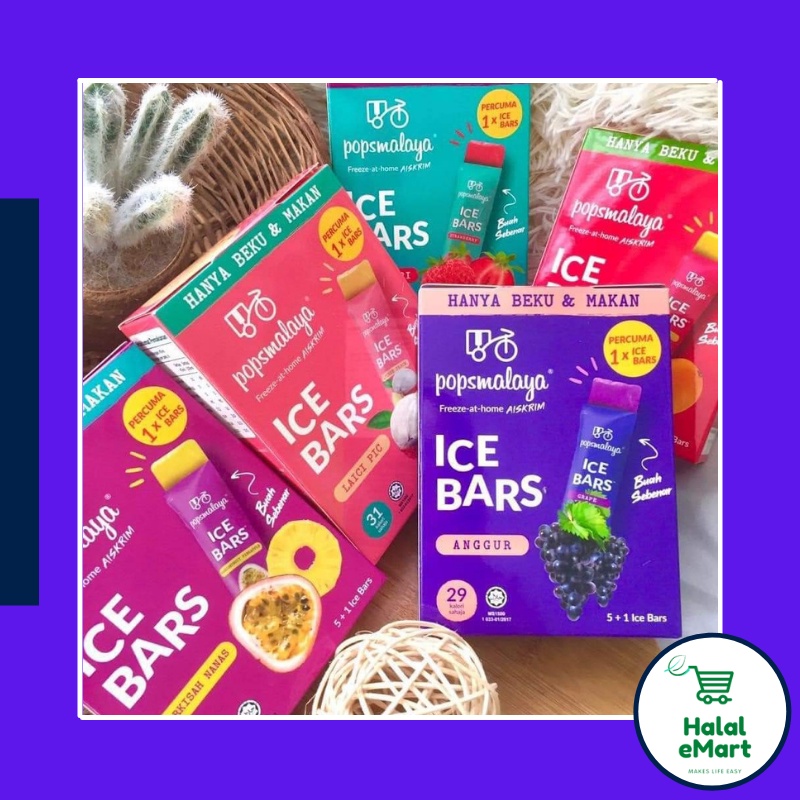 Halal Ice Bars PopsMalaya (5 Flavors) | Shopee Singapore