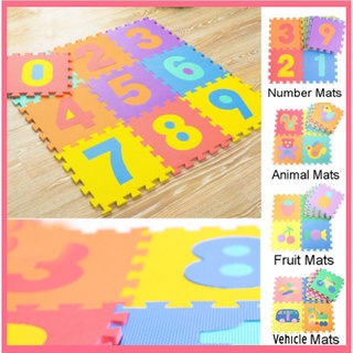 EmmAmy®10pcs 30*30cm Newborn Baby KIDS Soft EVA Foam Play Mat Alphabet Numbers Puzzle DIY Parklon Toy