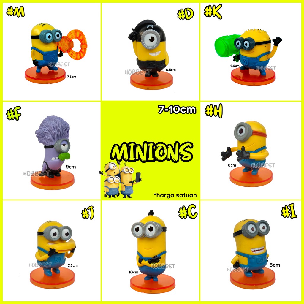 Despicable Me 2 Minions Movie Character Figures Cute Toys Doll Cup Cake 6 pcs