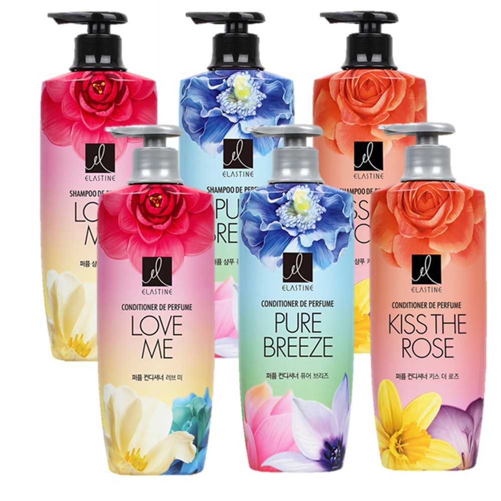 Korea ES Elastine Luxury Perfume Shampoo/Conditioner 600ml (Supermarket