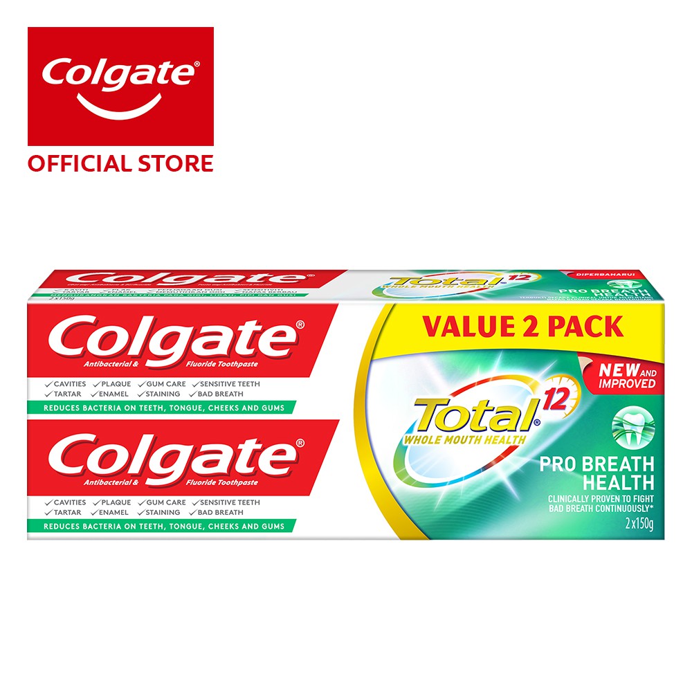 [Up to 12 hours protection against bacteria] Colgate Total Professional