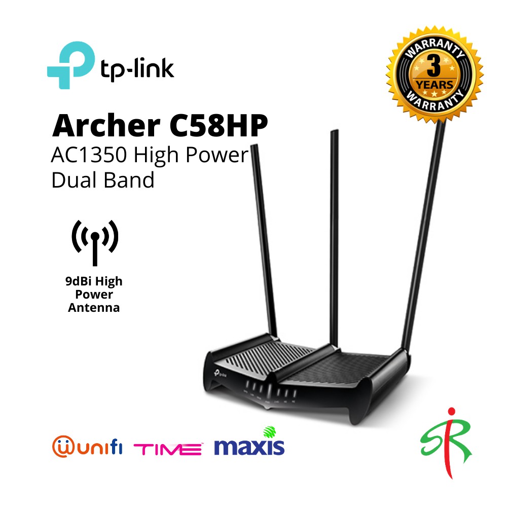 Tp Link Ac1350 High Power Wireless Dual Band Wifi Router Archer C58hp For Unifi Shopee Singapore