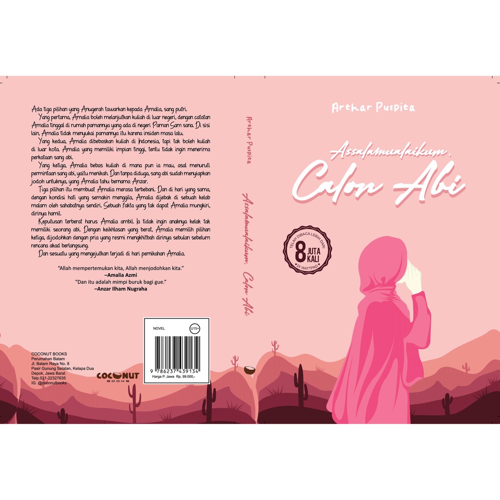 Novel Assalamualaikum Calon Abi Arthar Puspita Shopee Singapore