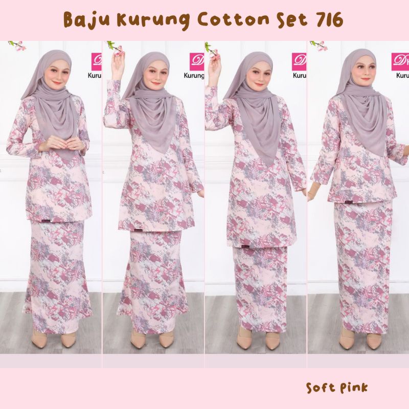 Baju Kurung Dhia Cotton Mini Riau Moden Kedah Set 716 Shopee Singapore