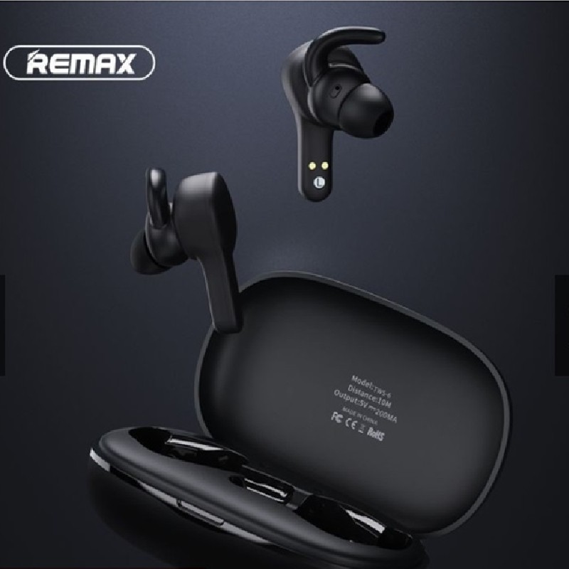 ORIGINAL] Remax TWS-6 Bluetooth Earbuds 5.0 True Wireless Stereo Headset  sports In-Ear Earphone Microphone Headphone | Shopee Singapore