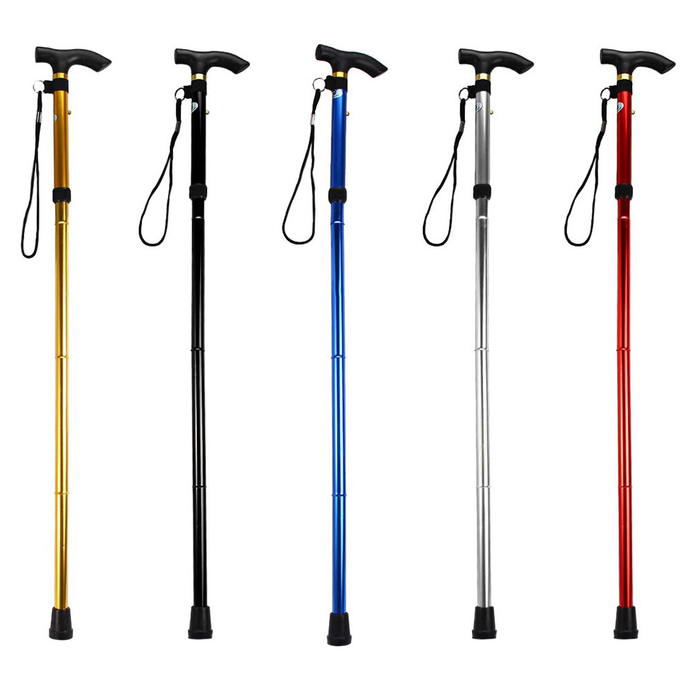 Adjustable Aluminum Walking Stick Folding Collapsible Travel Cane with ...