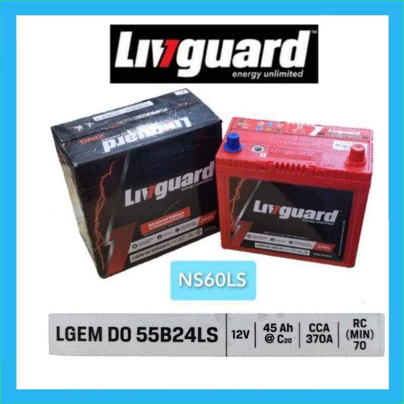 CAR BATTERY NS60LS 55B24LS BATERI KERETA NS60 LS CIVIC FC HRV | Shopee ...