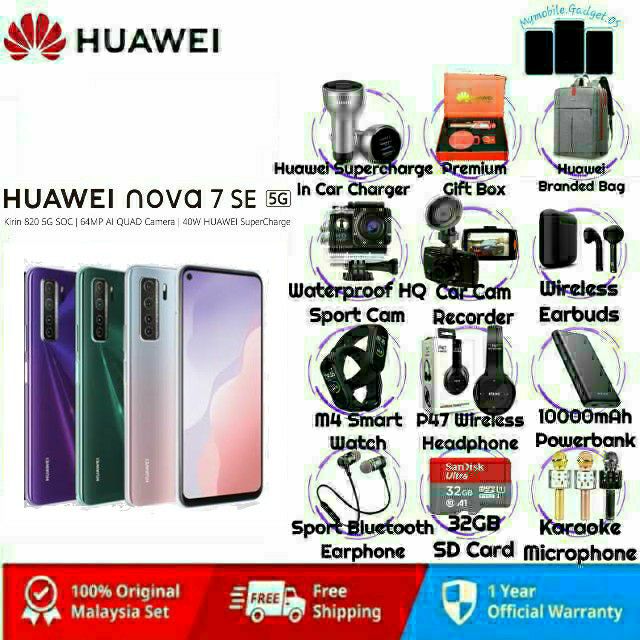 huawei nova 7 earphone