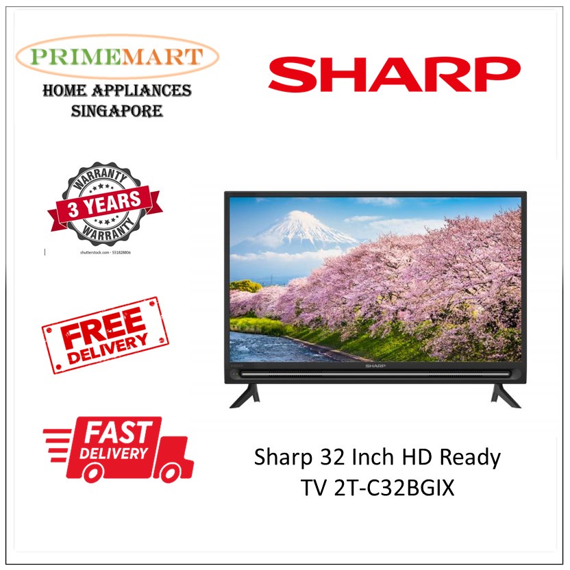 Sharp 32 Inch Hd Ready Tv 2t C32bgix 3 Years Warranty Shopee Singapore 3917