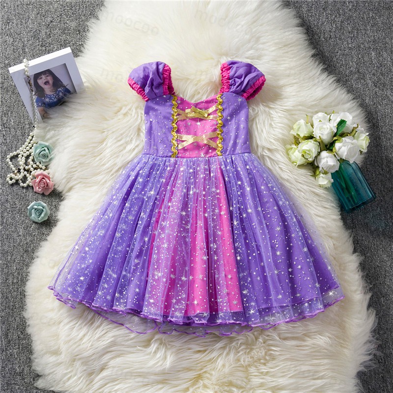 purple color dress for baby girl
