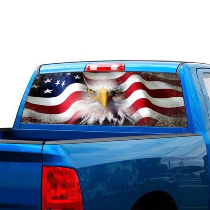 American Flag Eagle Bug Shield Vinyl Graphic Decal Wrap