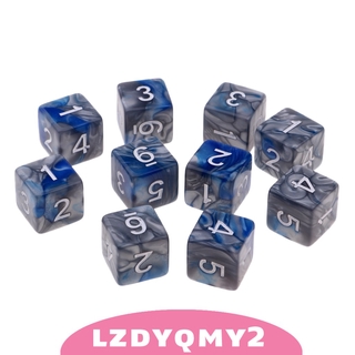 20pcs Square 16mm Six Sided D6 Opaque Standard Game Dice with Number 