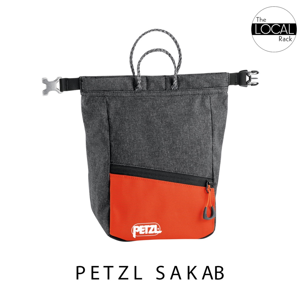 Petzl SAKAB Bouldering chalk bag placed on the ground Shopee Singapore